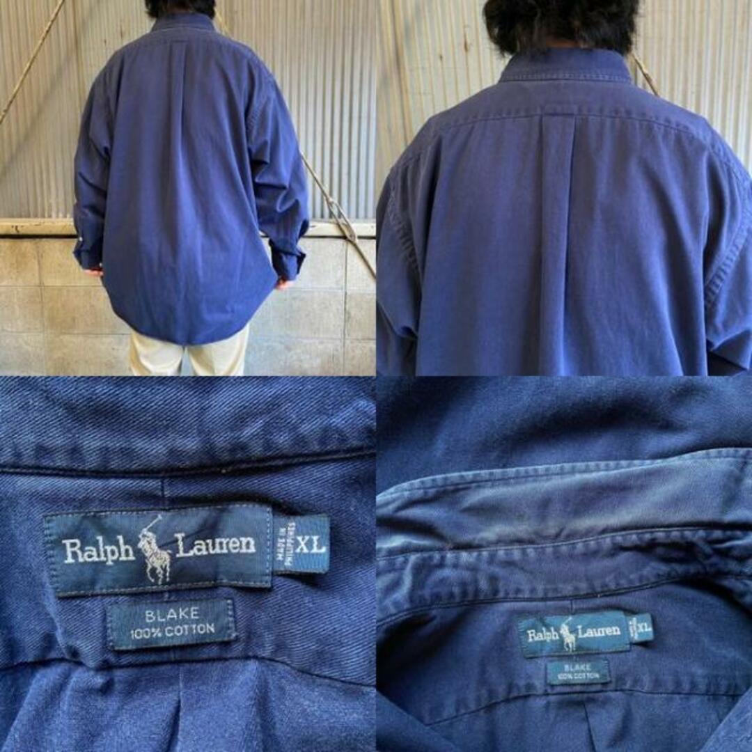 ビッグサイズ Ralph Lauren ラルフローレン BLAKE 長袖 ボタンダウンシャツ メンズXXL相当 大きいサイズ
