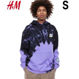 エイチアンドエム(H&M)の新品 H&M × スポンジボブ パーカー タイダイ 裏起毛 ディズニー S(パーカー)