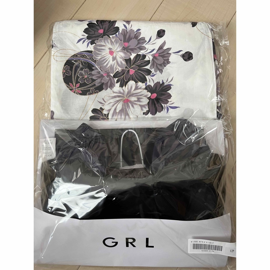 GRL グレイル ラメ入り菊花×鞠浴衣セット[