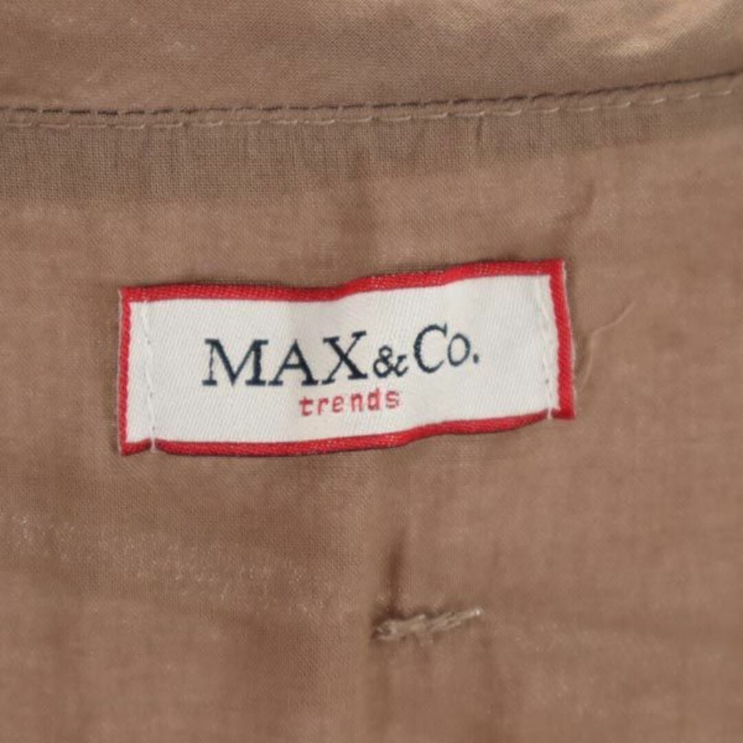 マックスアンドコー デザインギャザースカート 40 ブラウン系 MAX&CO サイドジップ レディース   【230815】