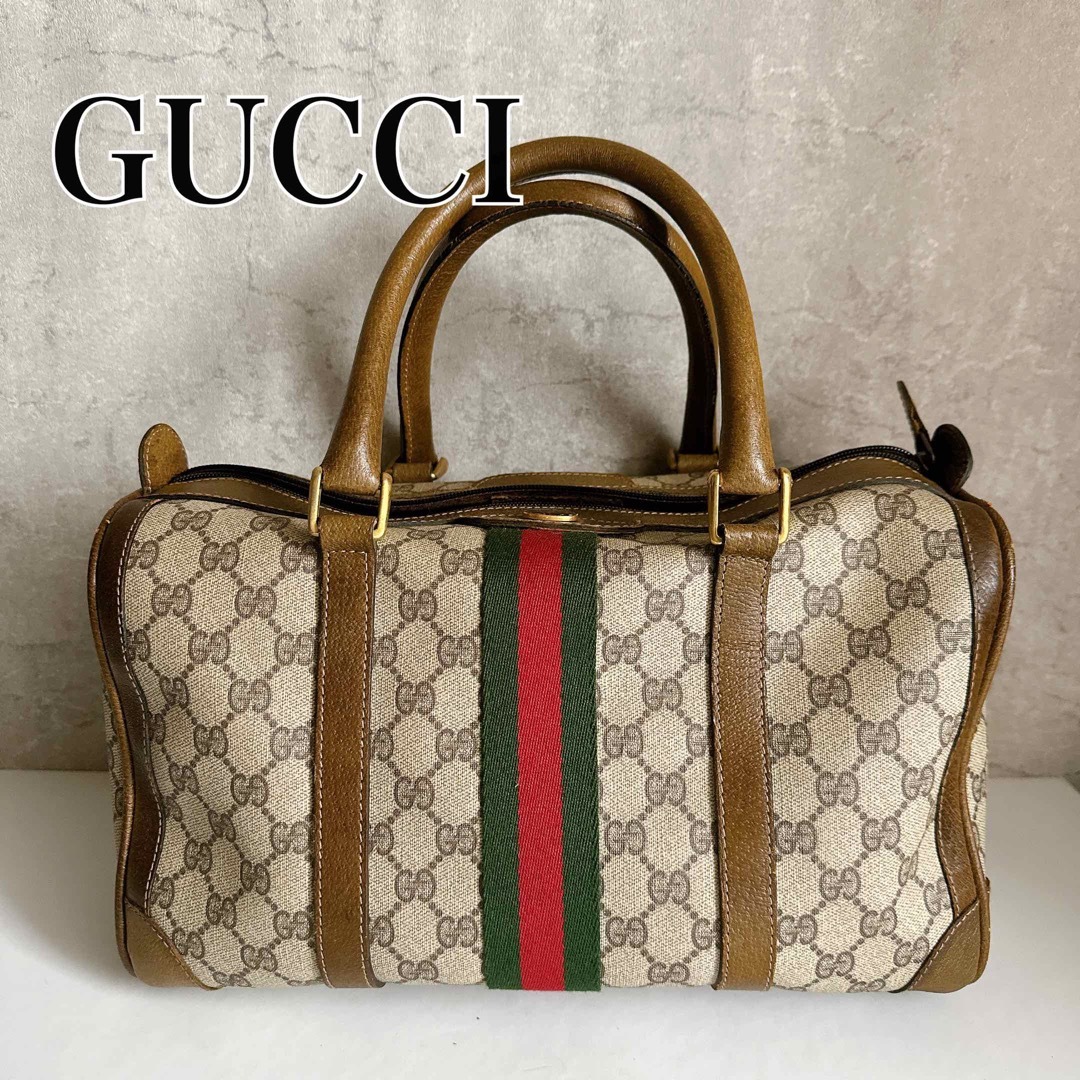 良品✨】GUCCI ボストンバッグ ハンドバッグ GG シェリーライン-