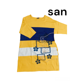 san オーバーサイズ トップス チュニック ワンピース(Tシャツ(半袖/袖なし))