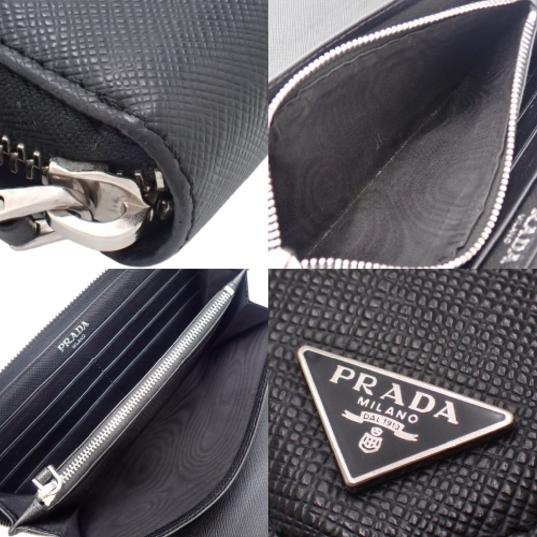 PRADA プラダ サフィアーノ ラウンドファスナー 長財布 ブラック SAFFIANO by