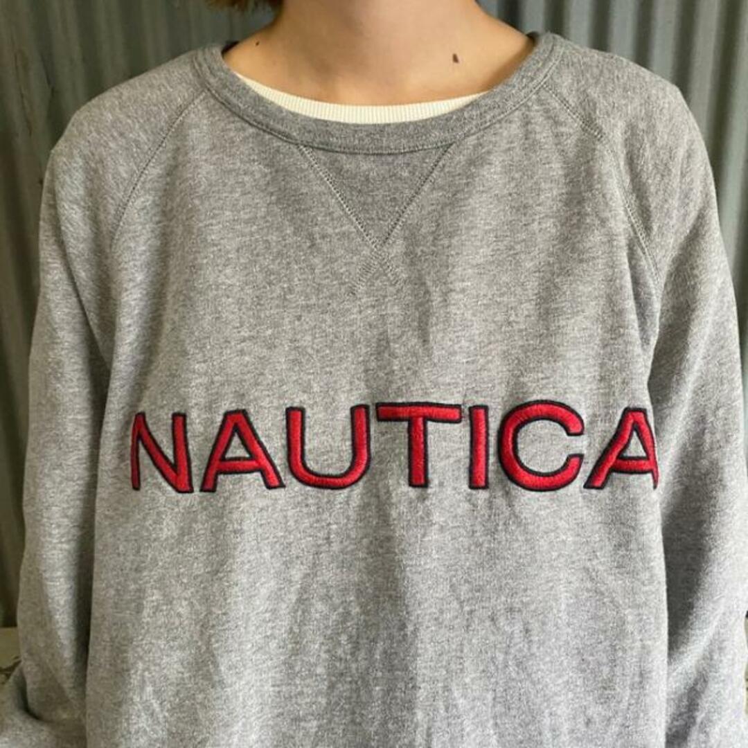 NAUTICA ノーティカ ロゴ刺繍 スウェットシャツ メンズXL