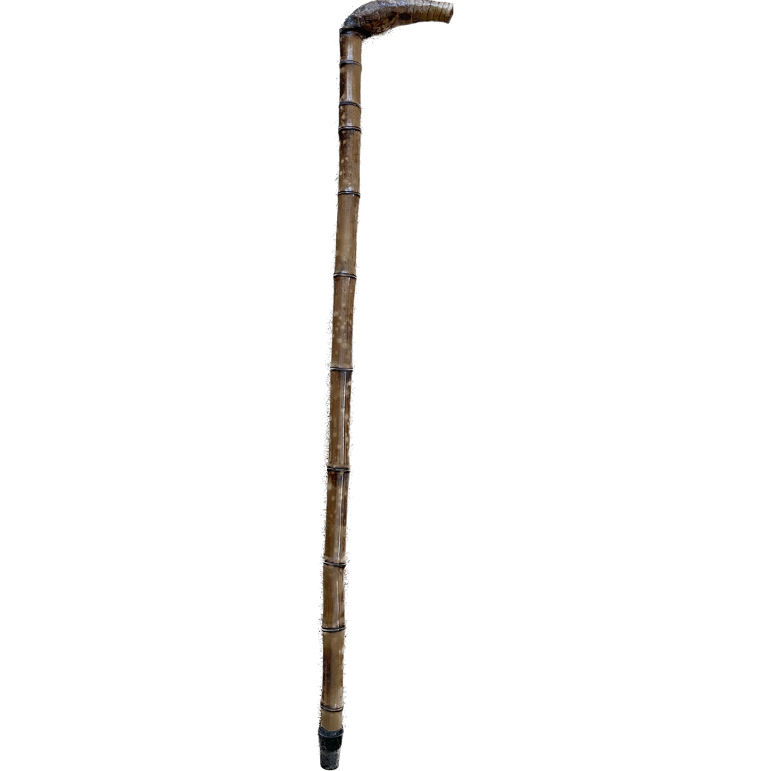 時代物 竹製 杖 全長84㎝ 天然竹 竹工芸 竹根 老竹 竹節 手杖 節拐杖