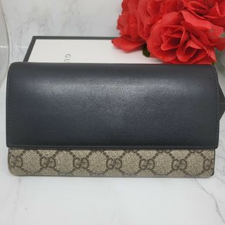 Gucci - 【極美品】 GUCCI グッチ GG スプリーム レザー 長財布 財布の