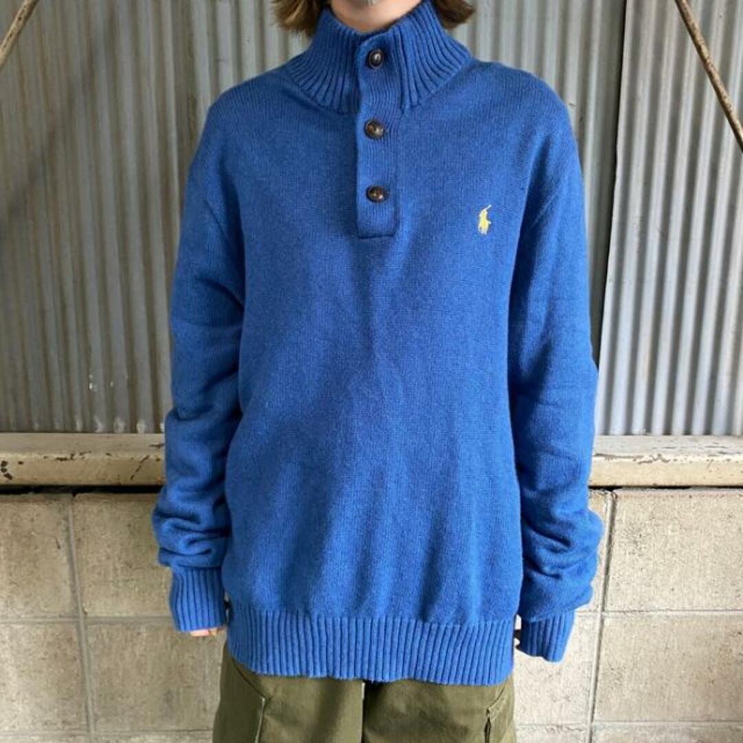 Polo Ralph Lauren ポロ ラルフローレン ハーフボタン コットンニットセーター メンズL