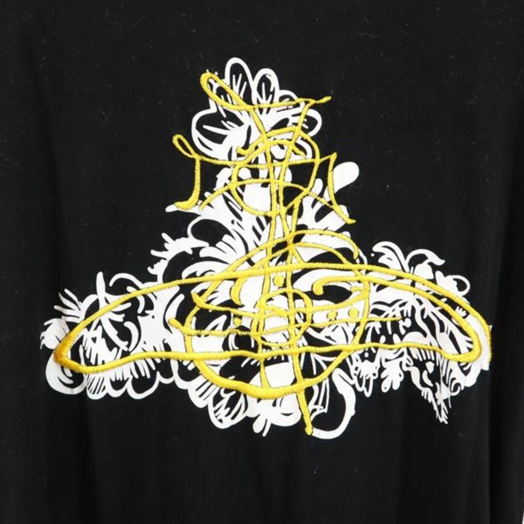 ヴィヴィアンウエストウッド イタリア製 長袖 Tシャツ ブラック Vivienne Westwood ロゴ ロンT レディース 【中古】  【230815】 メール便可