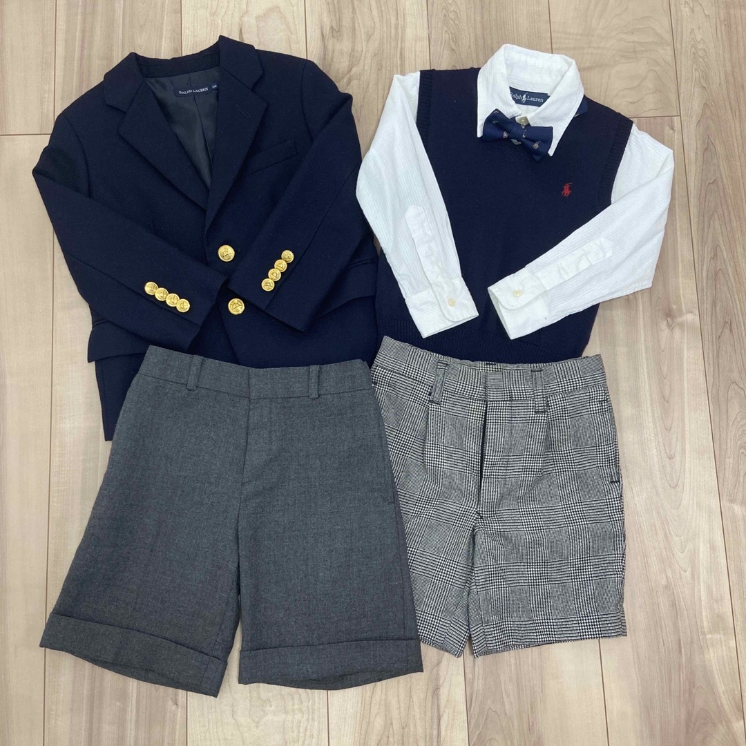 特別価格 【chacha】Ralph Laurenのダブルスーツセット140 フォーマル 特別価格 【chacha】Ralph Laurenのダブルスーツセット140 フォーマル