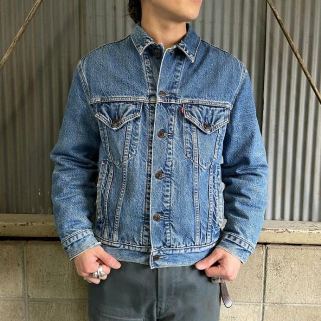 90年代 Levi's ユーロリーバイス 70605 ブランケット付き デニムジャケット メンズS 1