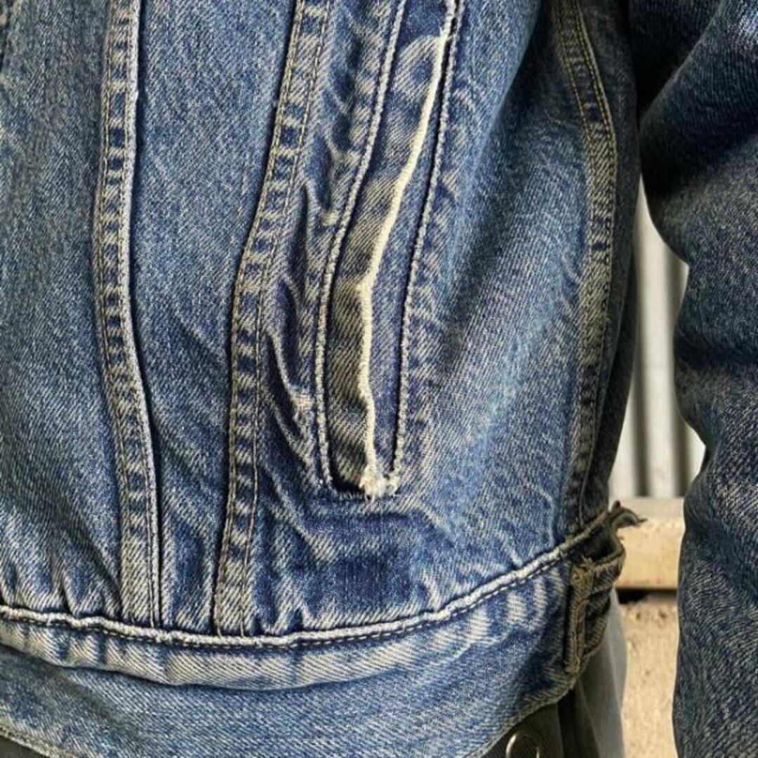 90年代 Levi's ユーロリーバイス 70605 ブランケット付き デニムジャケット メンズS 4