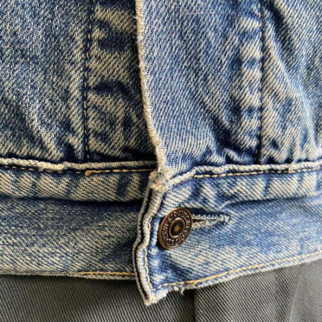 90年代 Levi's ユーロリーバイス 70605 ブランケット付き デニムジャケット メンズS 6