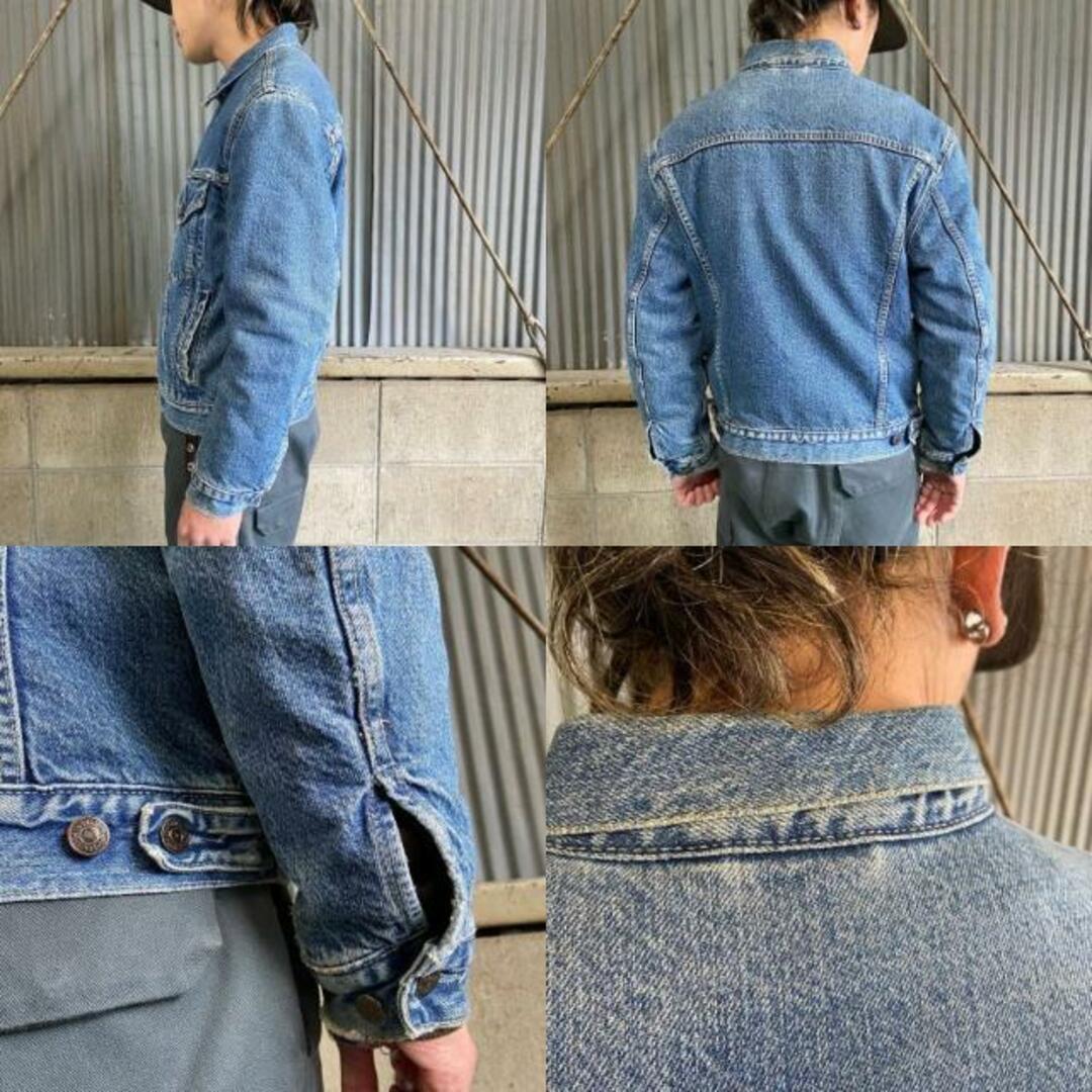 90年代 Levi's ユーロリーバイス 70605 ブランケット付き デニムジャケット メンズS 8