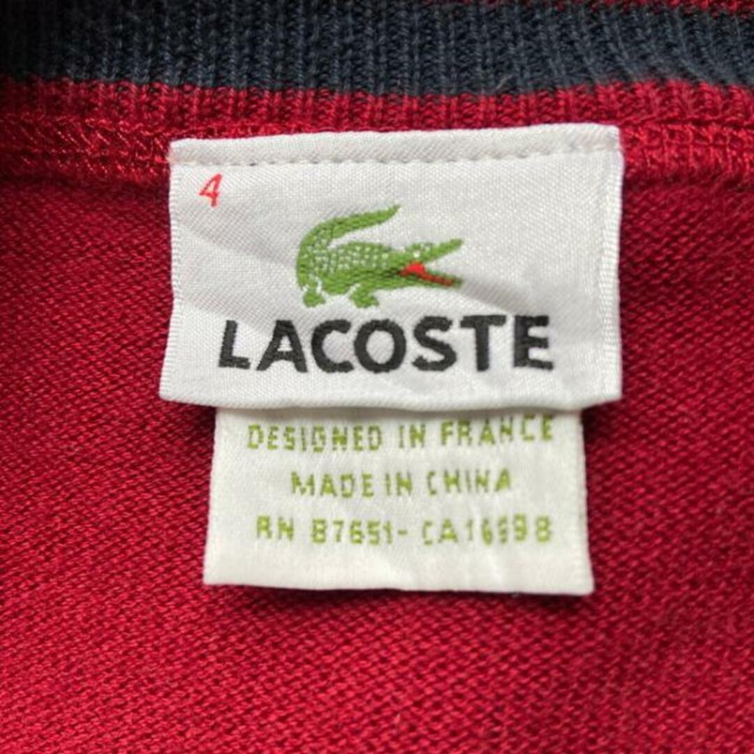 LACOSTE ラコステ Vネック ウール コットン ニットセーター メンズM相当