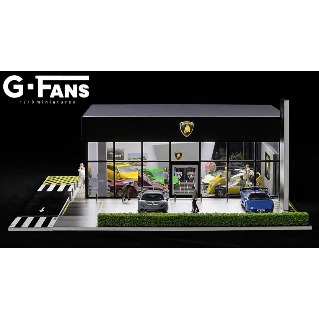 新発売 G-FANS 1/64 ランボルギーニストア ジオラマ 点灯 組立式の通販 ...