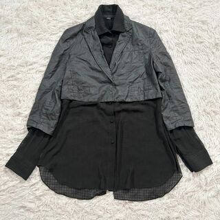 アレキサンダーワン(Alexander Wang)のアレキサンダーワン レイヤード ドット シアー シャツ ジャケット シルク(シャツ/ブラウス(長袖/七分))