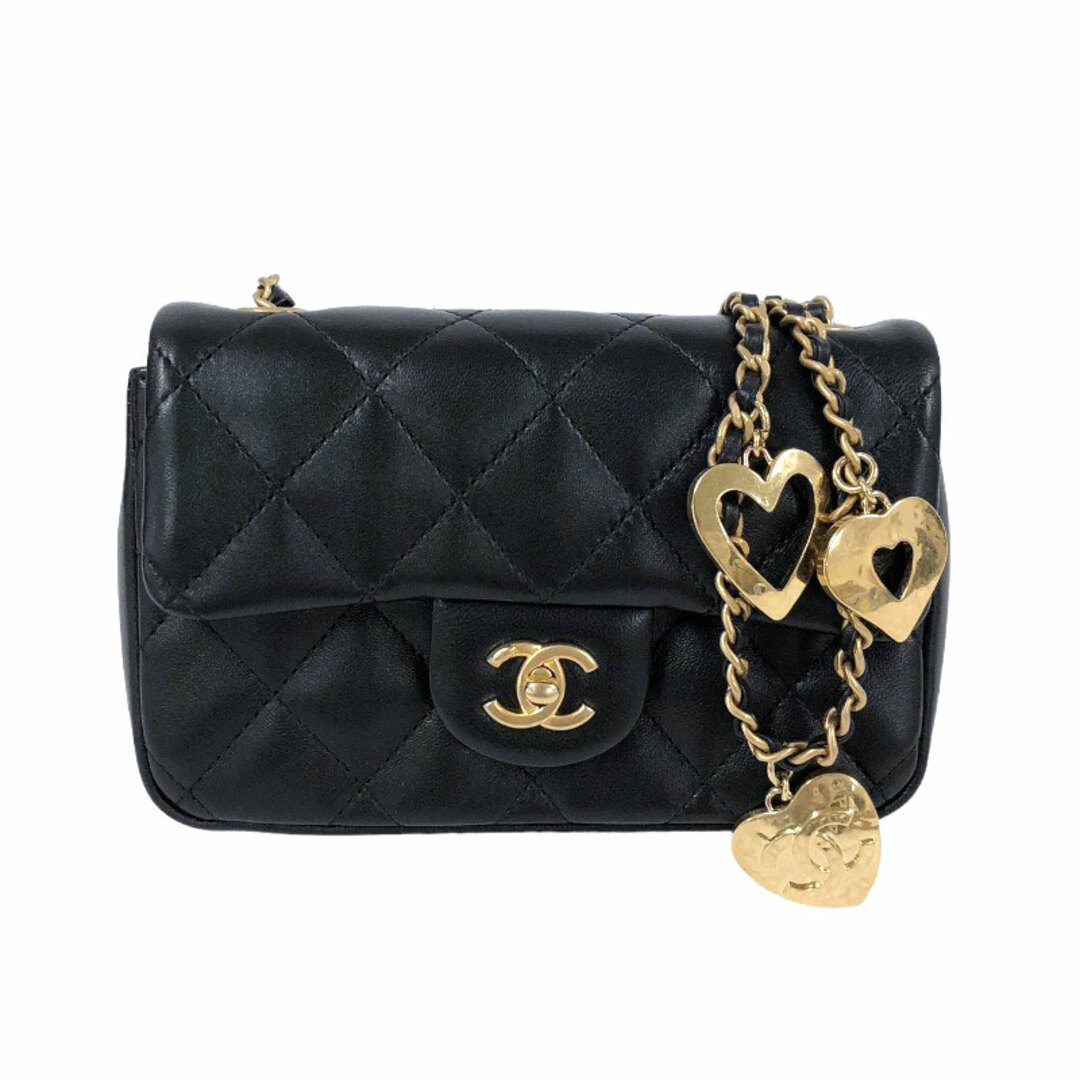 シャネル CHANEL ミニマトラッセ18 AS3456 ブラック ゴールド金具 ラムスキン レディース ショルダーバッグ