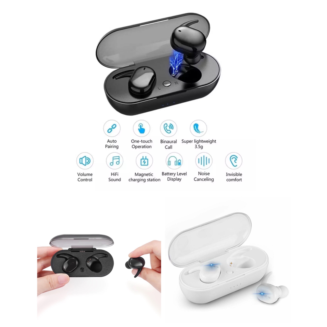 Bluetooth イヤホン 両耳 タッチタイプ　完全ワイヤレス 完全独立型 スマホ/家電/カメラのオーディオ機器(ヘッドフォン/イヤフォン)の商品写真