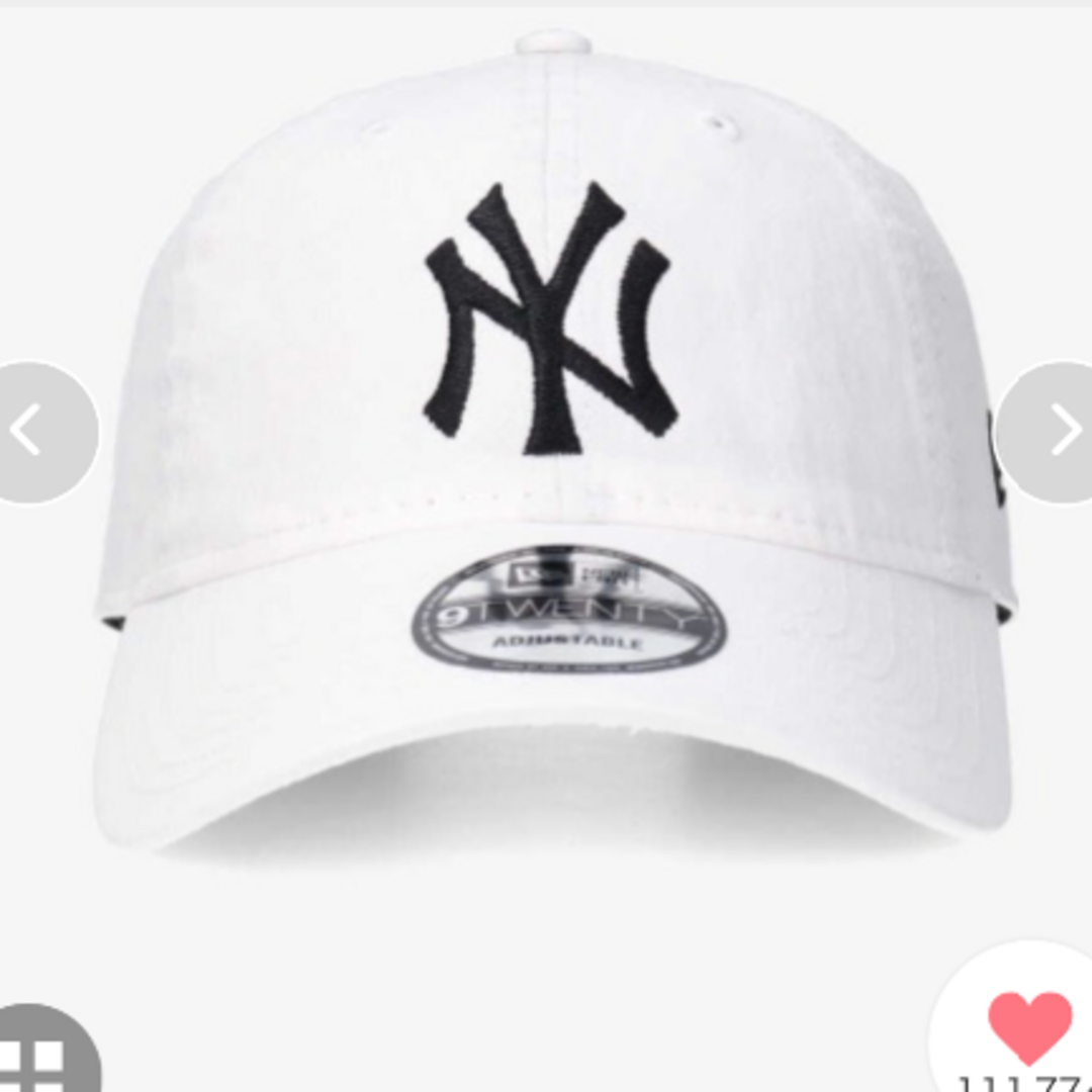 新品　NEW ERA ニューエラ　キャップ　ホワイト　ブラック レディースの帽子(キャップ)の商品写真