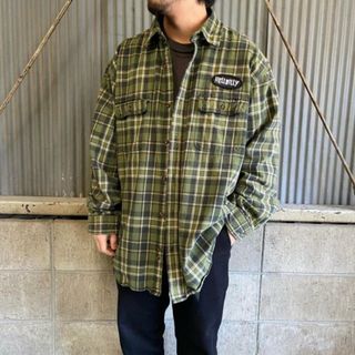 カーハート Carhartt RELAXED FIT チェック柄 長袖 ヘビーネルシャツ メンズXXL /eaa375815