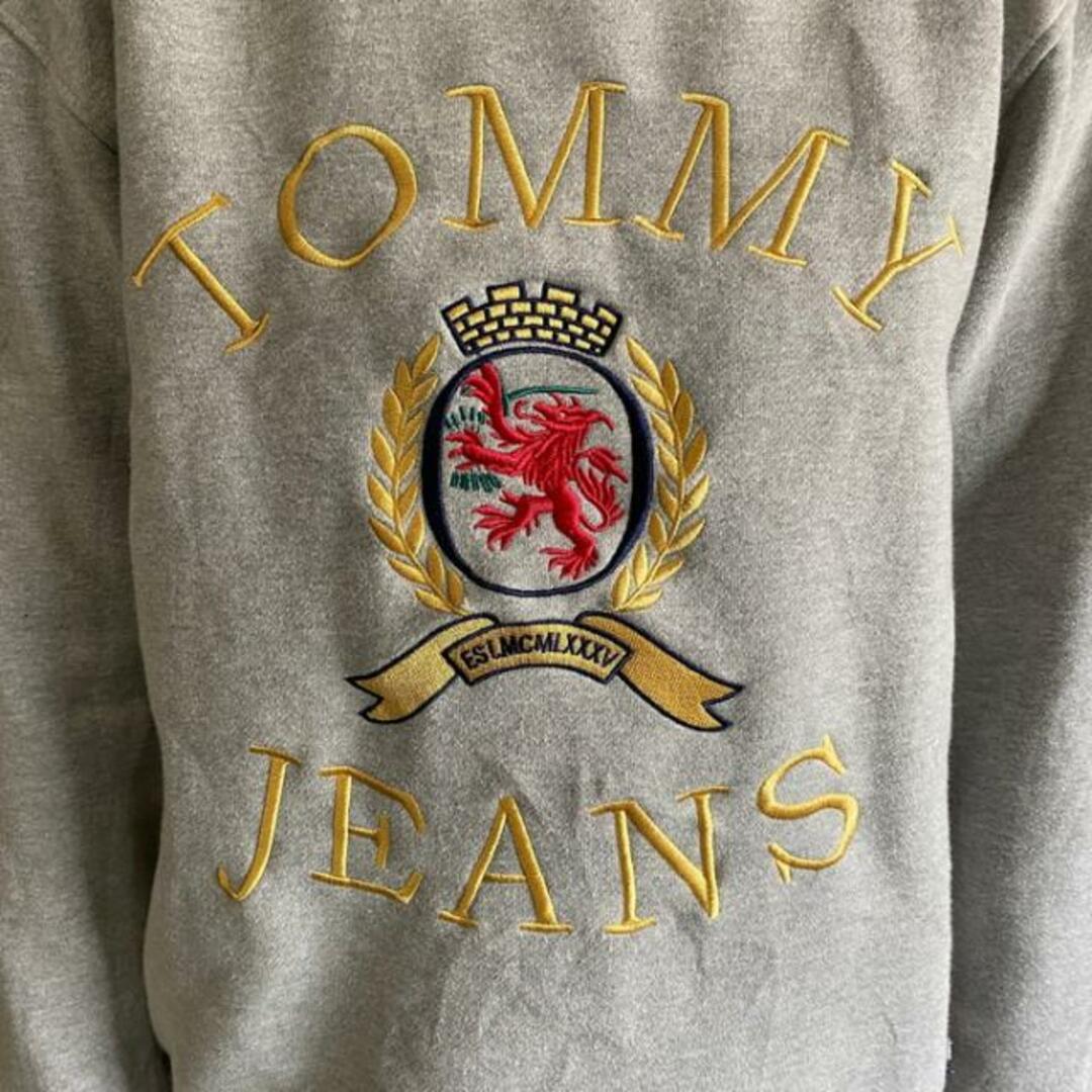 90年代 TOMMY JEANS トミーヒルフィガー ロゴ 刺繍 スウェット トレーナー メンズS