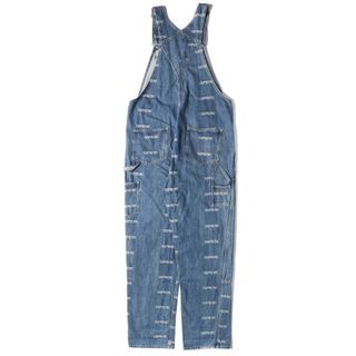 Supreme シュプリーム オーバーオール サイズ:L デニム ブランドロゴ柄 総柄 ペインター Logo Denim Overalls 19SS ブルー ズボン ボトムス ストリート カジュアル ブランド【メンズ】【美品】