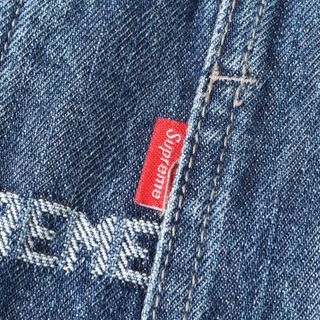 SUPREME Large シュプリーム ジャガードロゴデニムオーバーオール