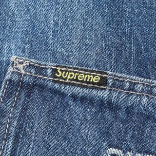 SUPREME Large シュプリーム ジャガードロゴデニムオーバーオール
