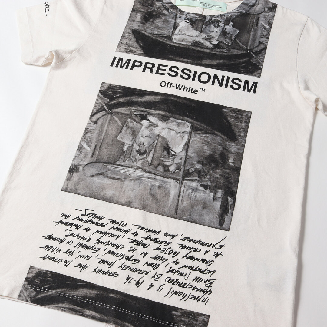 オフホワイト OFF-WHITE NEWSPAPAR  Tシャツ 白 黒