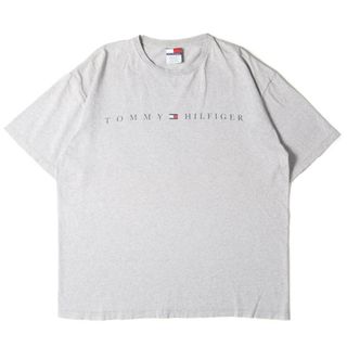 トミーヒルフィガー(TOMMY HILFIGER)のTOMMY HILFIGER トミーヒルフィガー Tシャツ サイズ:XL 90s ロゴ クルーネック 半袖 Tシャツ OLD TOMMY オールドトミー USA製 ヘザーグレー アメリカ製 トップス カットソー 【メンズ】【中古】(Tシャツ/カットソー(半袖/袖なし))