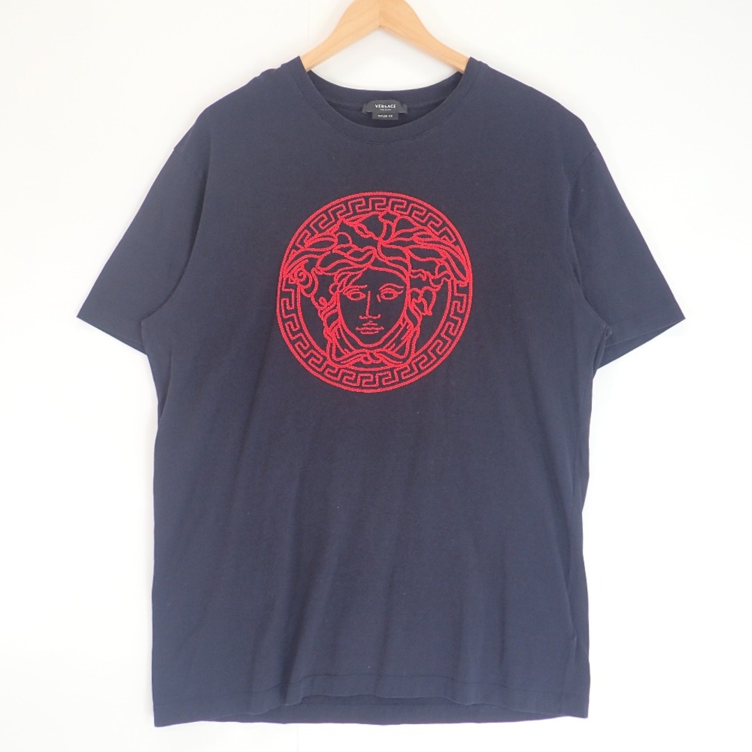 VERSACE(ヴェルサーチ)のヴェルサーチ A89287 メデューサ刺繍 クルーネック Tシャツ ２XL メンズのトップス(Tシャツ/カットソー(半袖/袖なし))の商品写真