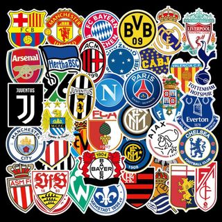 50枚 サッカーステッカー サッカーチームシール サッカークラブ防水