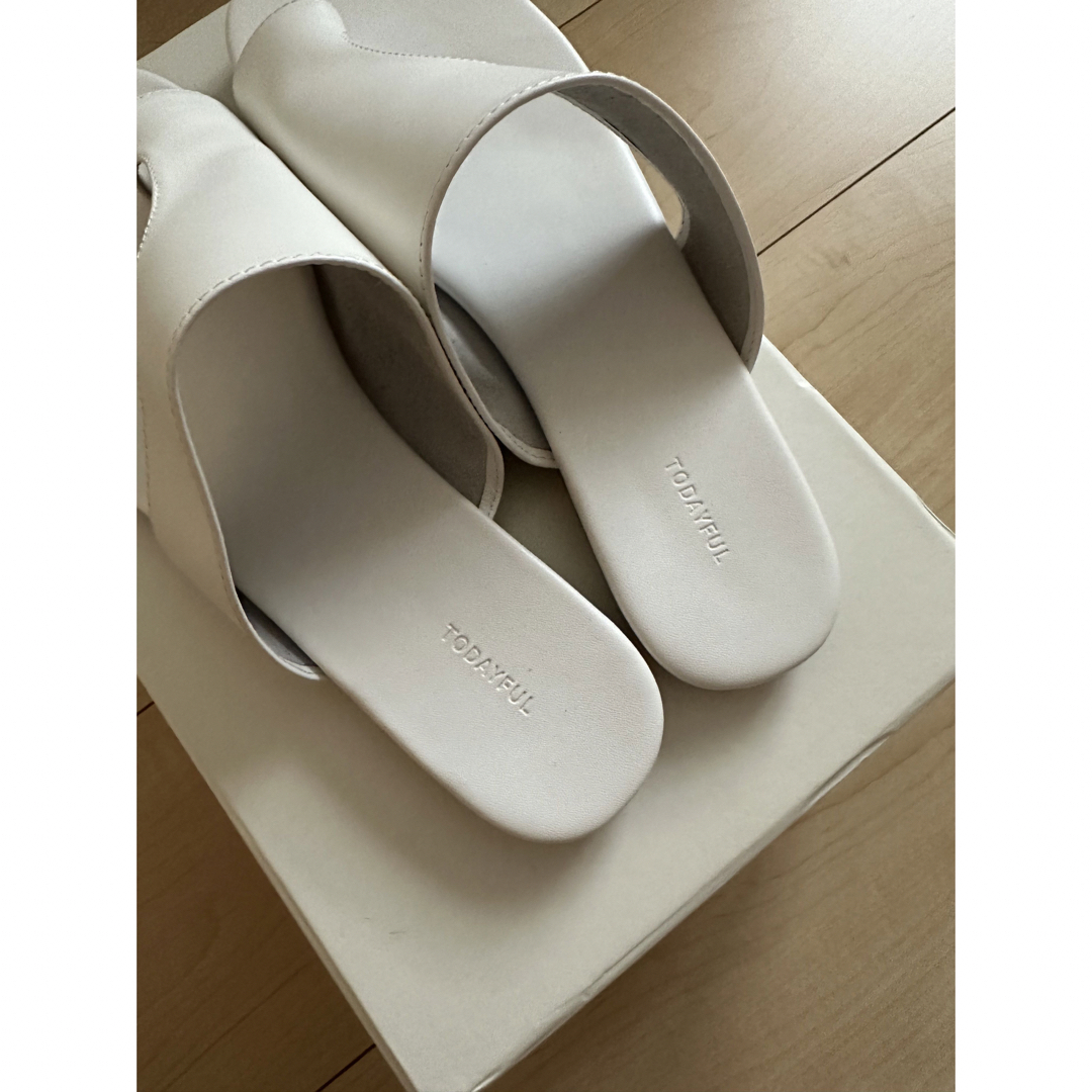 TODAYFUL Leather Slide Sandals レザーサンダル