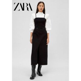 ザラ(ZARA)のZARA TRF デニムロングワンピース　XS ブラック(その他)