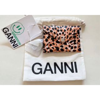 メゾンスペシャル(MAISON SPECIAL)の新品未使用✩GANNI ガニー キーリング カードケース レオパード キーケース(キーケース)