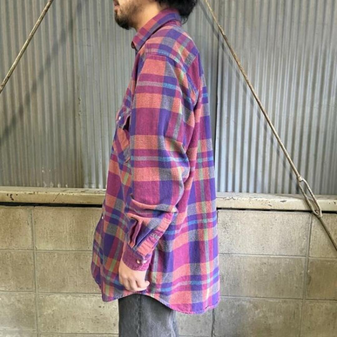 ウールリッチ WOOLRICH チェック柄 長袖 ボタンダウン ヘビーネルシャツ メンズL /eaa370868