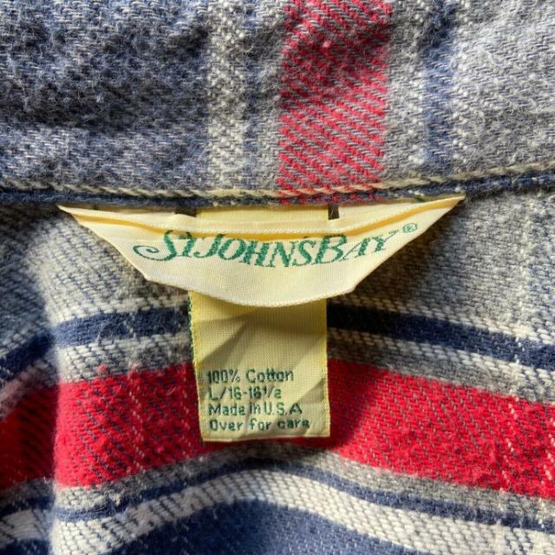 90年代 USA製 ST.JOHN'S BAY チェック柄 長袖 ヘビーネルシャツ メンズXL