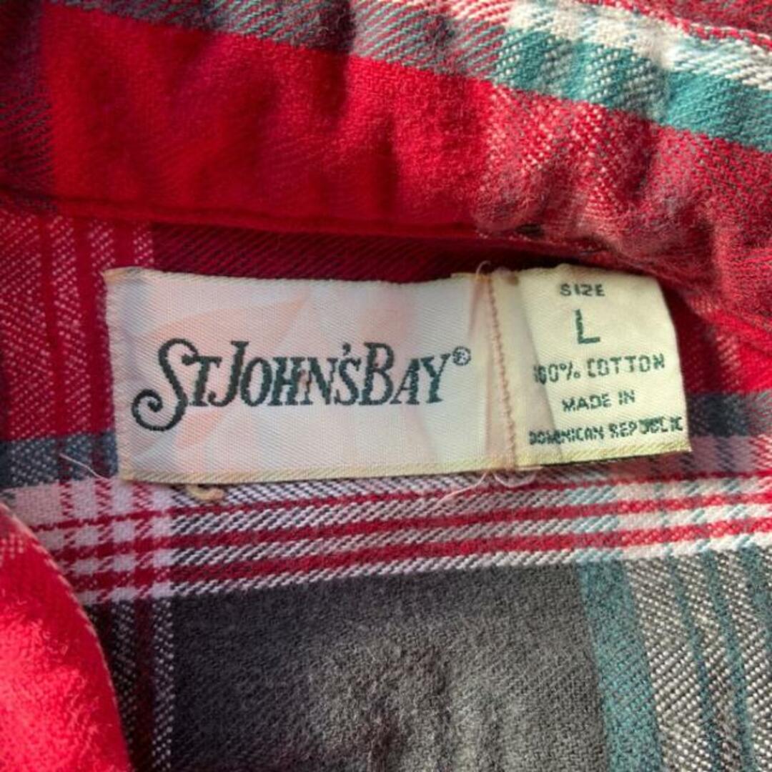 90年代〜 ST.JOHN'S BAY チェック柄 長袖 ヘビーネルシャツ メンズL