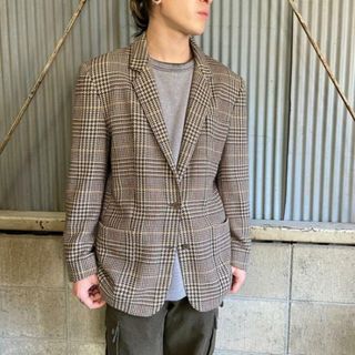 美品】バーバリー テーラード ジャケット ヘリンボーン チェック M~L相当-