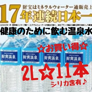 ザイホウ(ZAIHO)の財宝温泉　財寶温泉　2L11本　飲む温泉　美人の湯　美肌効果　便秘解消ダイエット(ミネラルウォーター)