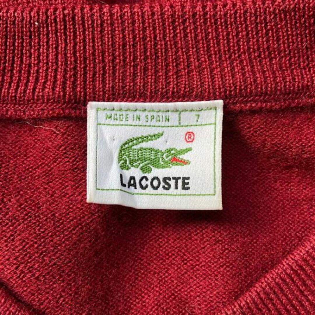 LACOSTE - スペイン製 80年代 LACOSTE ラコステ ニットセーター メンズ 