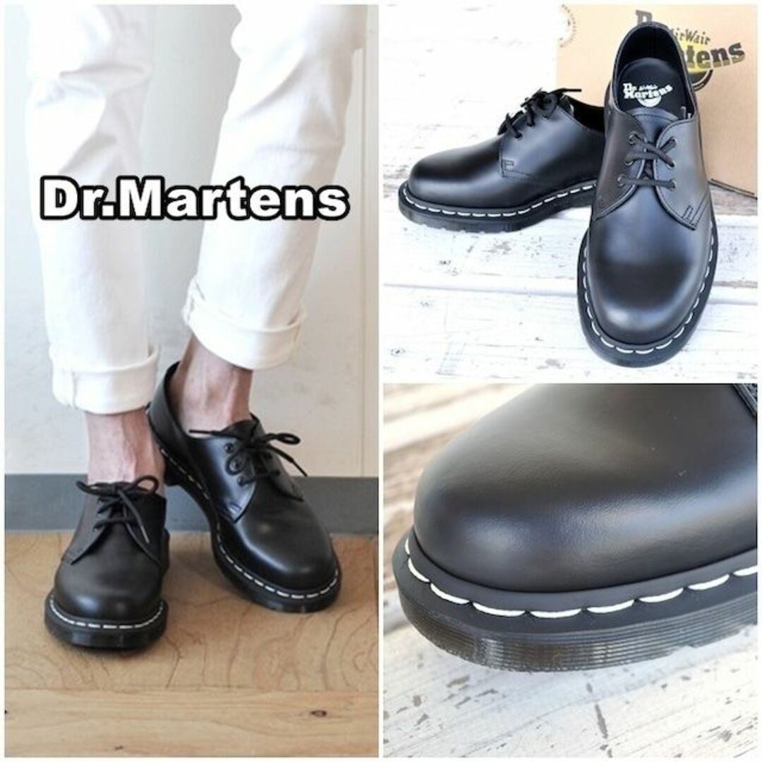 Dr.Martens ドクターマーチン 1461 ３ホール　ホワイトステッチ２６靴/シューズ