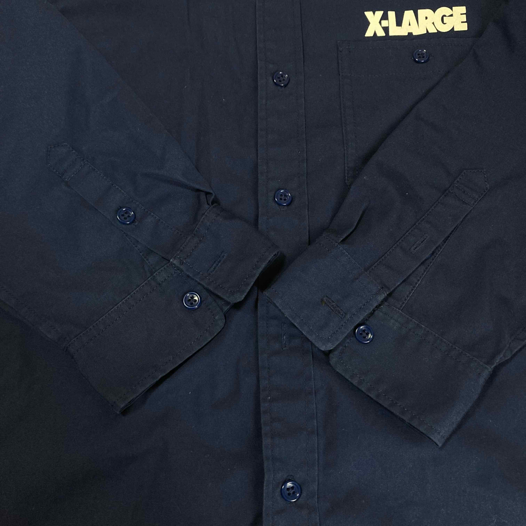 XLARGE(エクストララージ)のエクストララージ XLARGE シャツ カジュアル ロゴ 七分袖 紺色 M メンズのトップス(シャツ)の商品写真