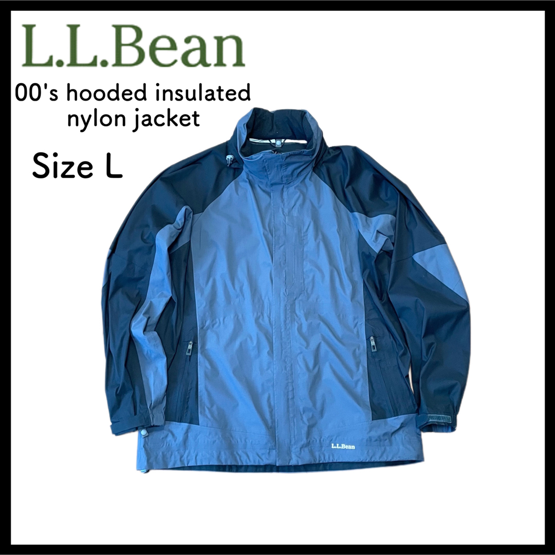 L.L.Bean Hooded insulated nylon jacket