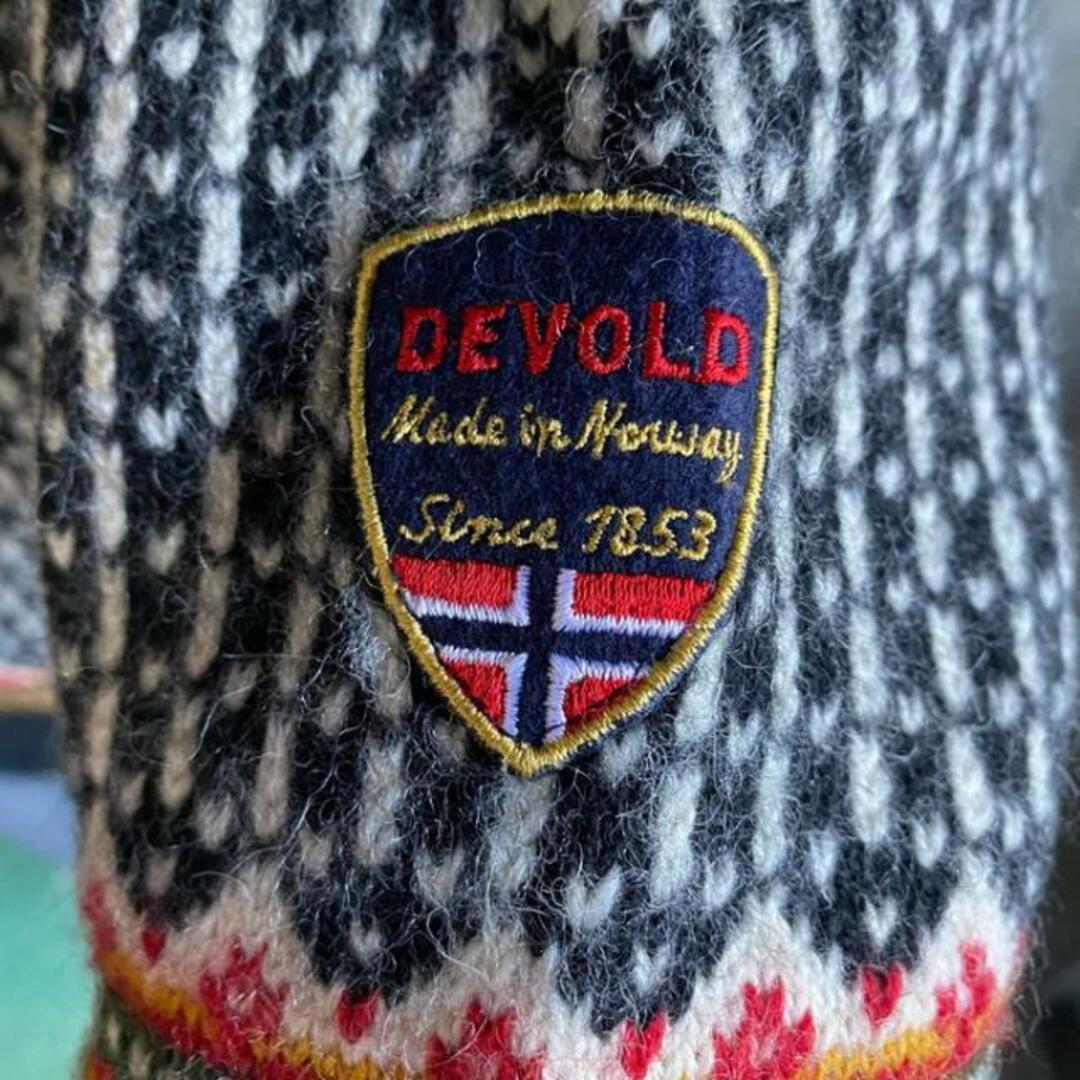 ノルウェイ製 DEVOLD ノルディック ウールニットセーター メンズSの