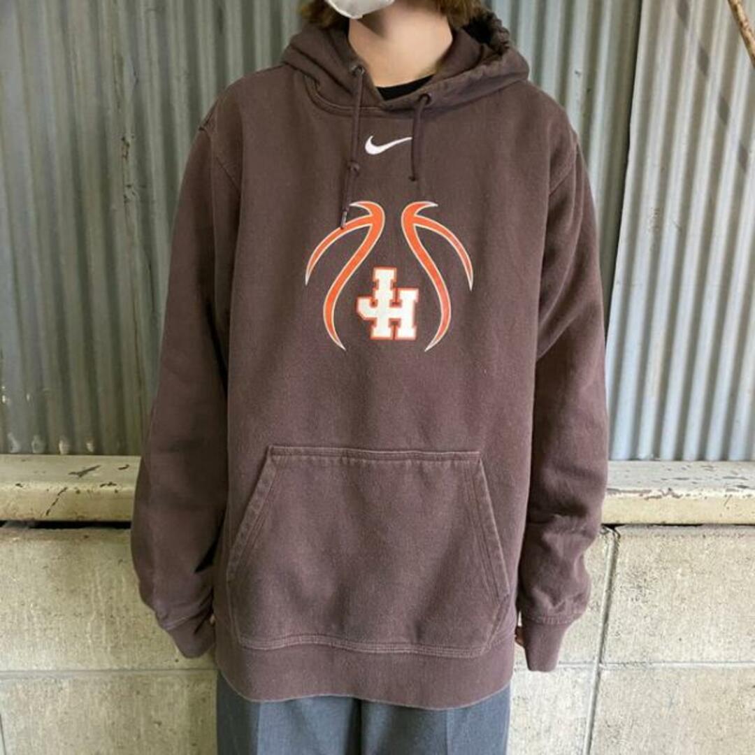 NIKE - NIKE ナイキ センターロゴ 刺繍 プルオーバーパーカー メンズM