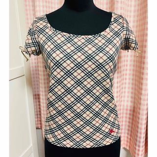 バーバリーブラックレーベル(BURBERRY BLACK LABEL)の美品　ほぼ未使用　バーバリーブルーレーベル　バーバリーチェック　半袖　Tシャツ(Tシャツ(半袖/袖なし))