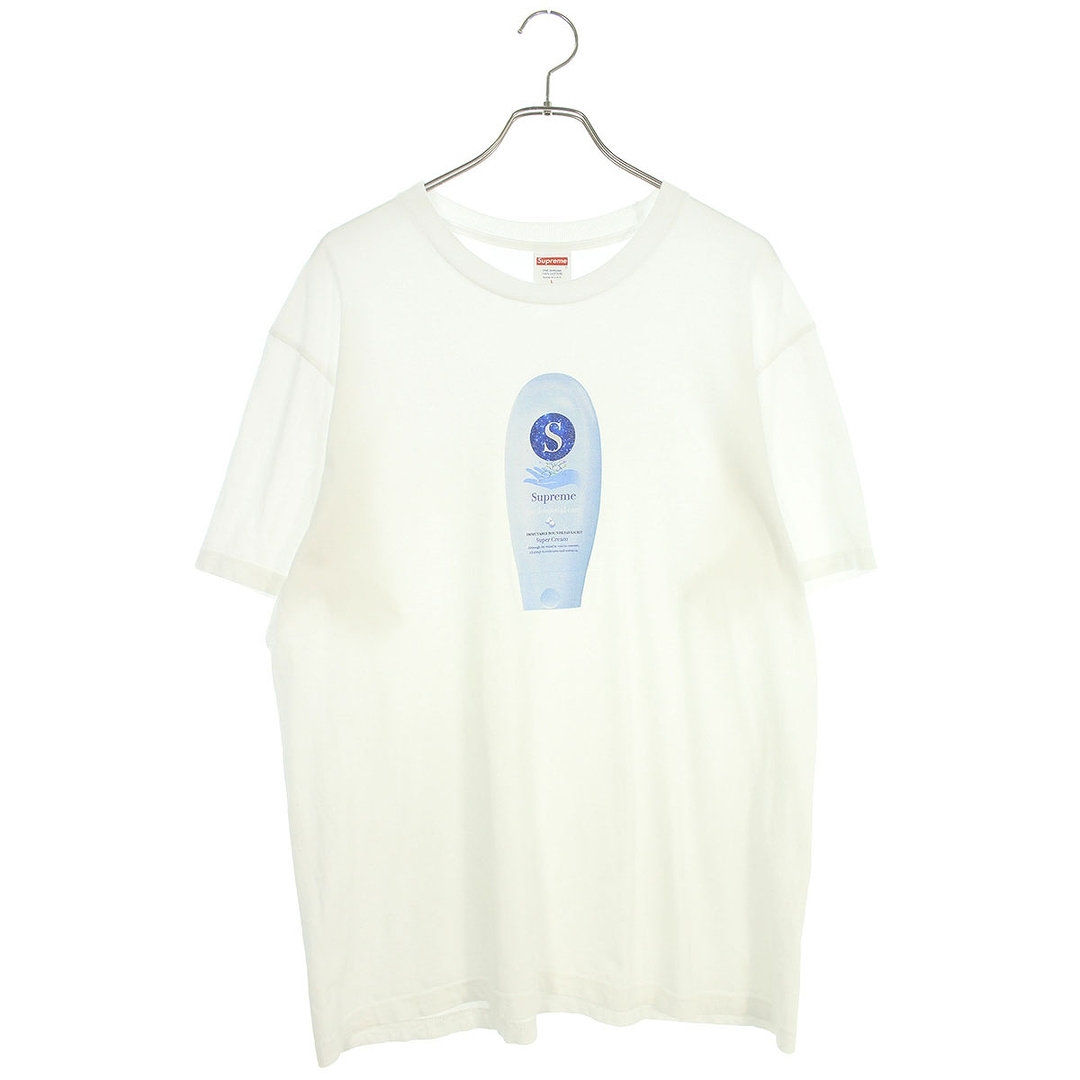 シュプリーム  19AW  Super Cream Tee クリームロゴプリントTシャツ  メンズ L