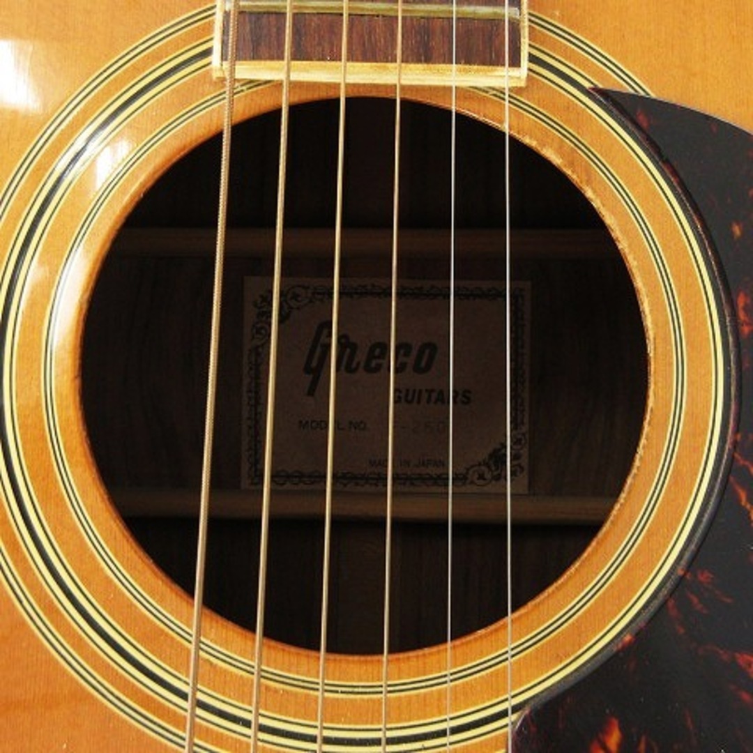 other(アザー)のグレコ アコースティックギター 弦楽器 6弦 F-250 茶 同梱不可 楽器のギター(アコースティックギター)の商品写真
