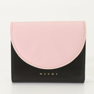 MARNI 三つ折り財布 箱,巾着付き ピンク カーキ グリーン